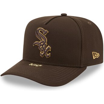 Kepurė išlenkta ruda snapback 9FIFTY A Frame Precurved Visor Pin Chicago White Sox MLB New Era