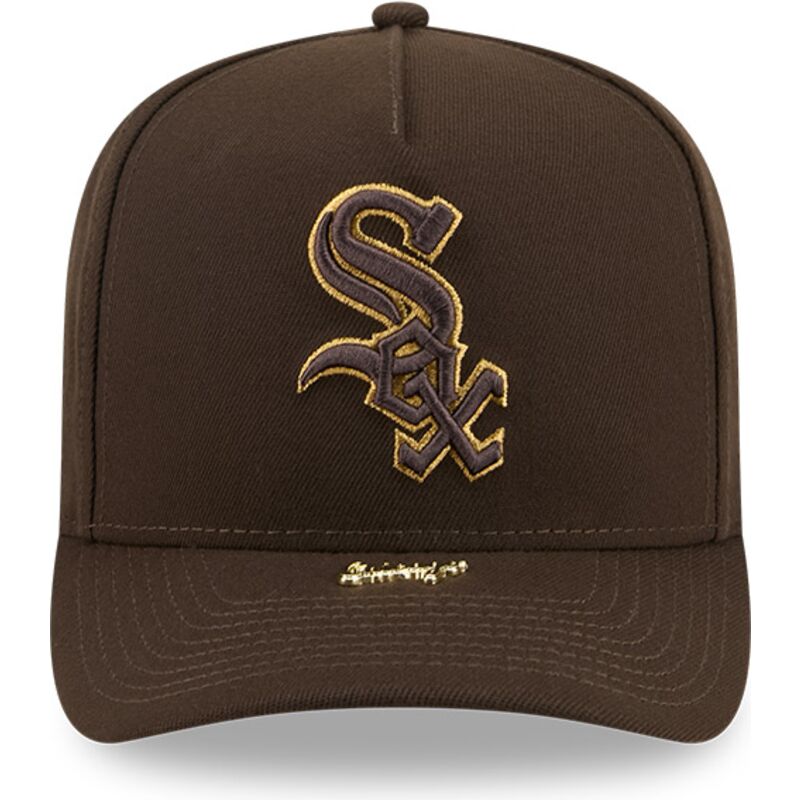 kepure-islenkta-ruda-snapback-9fifty-a-frame-precurved-visor-pin-chicago-white-sox-mlb-new-era