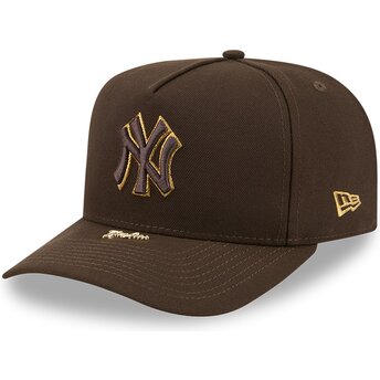 Kepurė išlenkta ruda snapback 9FIFTY A Frame Precurved Visor Pin New York Yankees MLB New Era