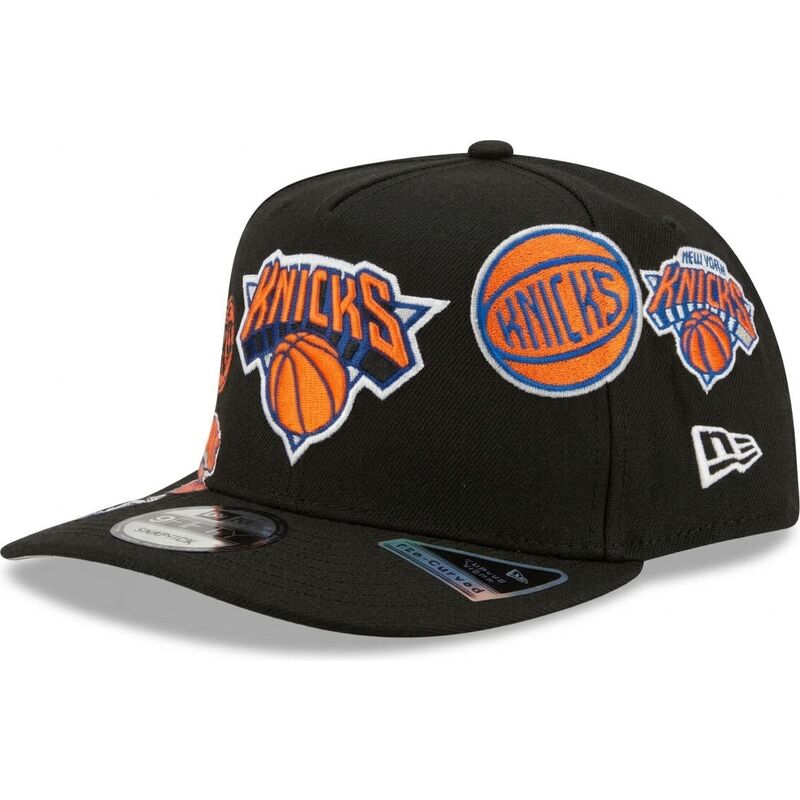 kepure-islenkta-juoda-snapback-9fifty-a-frame-precurved-multi-patches-new-york-knicks-nba-new-era