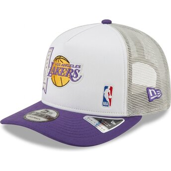 Kepurė išlenkta violetinė snapback 9FIFTY A Frame Precurved Multi Patch Los Angeles Lakers NBA New Era