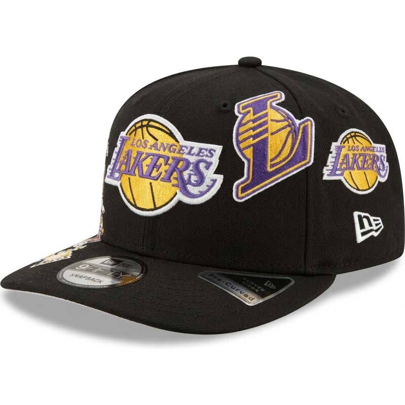kepure-islenkta-juoda-snapback-9fifty-a-frame-precurved-multi-patch-los-angeles-lakers-nba-new-era