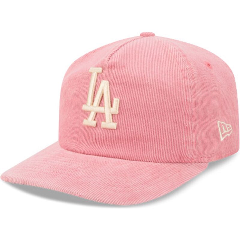 kepure-islenkta-rozine-reguliuojamas-19twenty-precurved-corduroy-pastel-los-angeles-dodgers-mlb-new-era