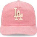 kepure-islenkta-rozine-reguliuojamas-19twenty-precurved-corduroy-pastel-los-angeles-dodgers-mlb-new-era