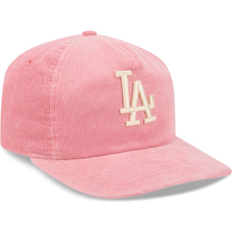 kepure-islenkta-rozine-reguliuojamas-19twenty-precurved-corduroy-pastel-los-angeles-dodgers-mlb-new-era