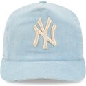 kepure-islenkta-melyna-reguliuojamas-19twenty-precurved-corduroy-pastel-new-york-yankees-mlb-new-era