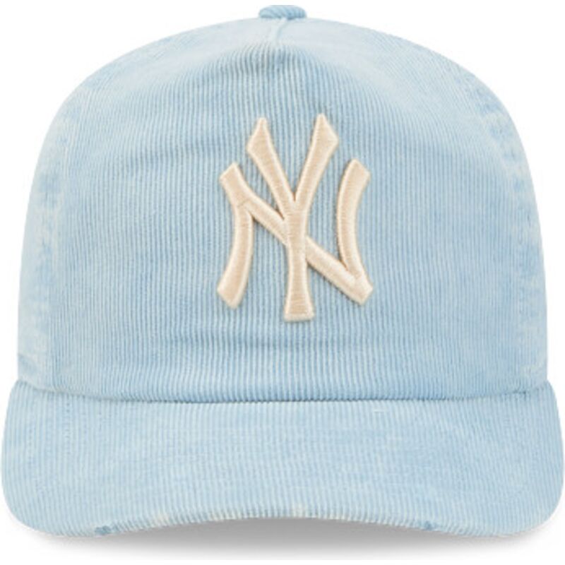 kepure-islenkta-melyna-reguliuojamas-19twenty-precurved-corduroy-pastel-new-york-yankees-mlb-new-era