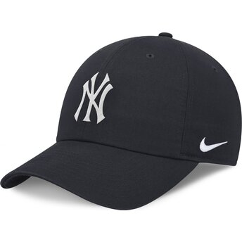 Kepurė išlenkta tamsiai mėlyna reguliuojamas Club Unstructured Organic Cotton New York Yankees MLB Nike