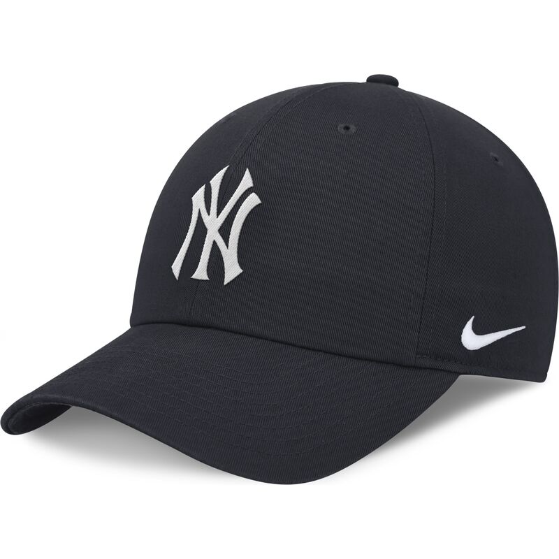 kepure-islenkta-tamsiai-melyna-reguliuojamas-club-unstructured-organic-cotton-new-york-yankees-mlb-nike