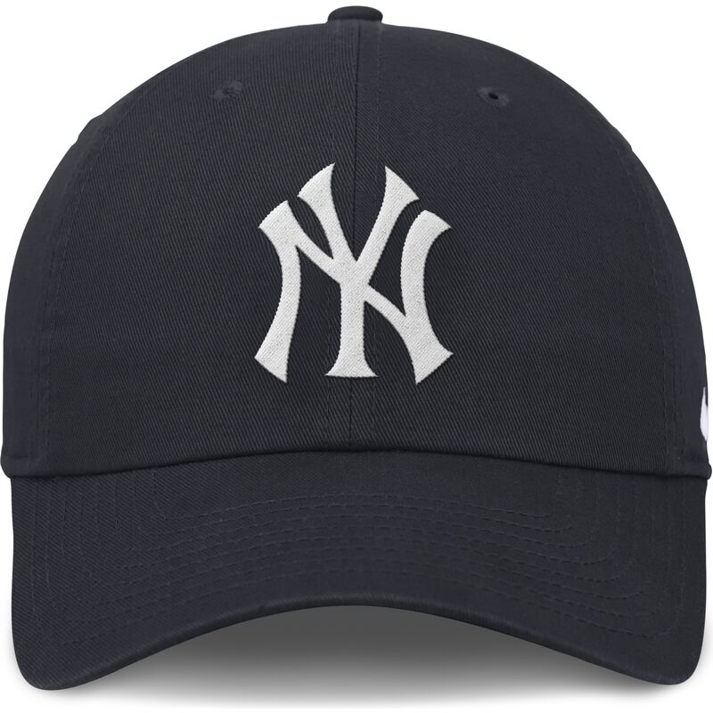 kepure-islenkta-tamsiai-melyna-reguliuojamas-club-unstructured-organic-cotton-new-york-yankees-mlb-nike