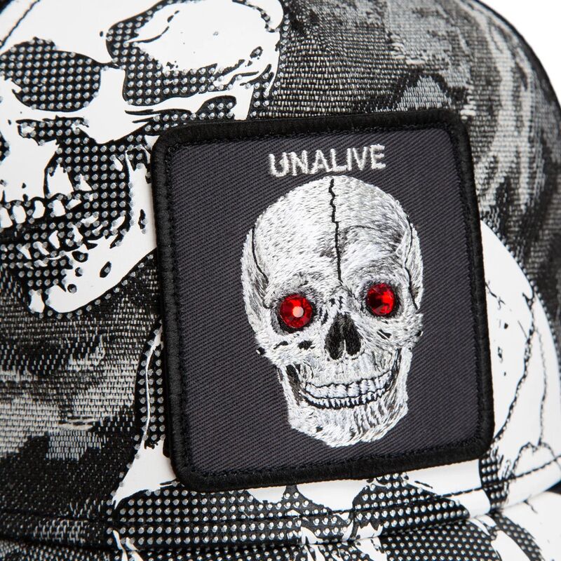 kepure-islenkta-juoda-snapback-bone-head-unalive-the-farm-goorin-bros kepure-islenkta-juoda-snapback-bone-head-unalive-the-farm-goorin-bros