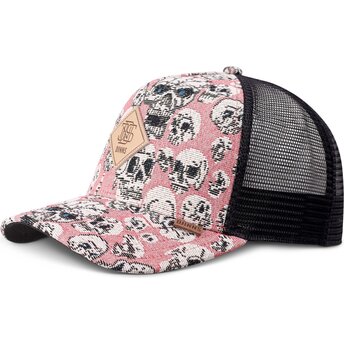 Kepurė išlenkta rožinė snapback HFT Crasy Sofa Skull Djinns
