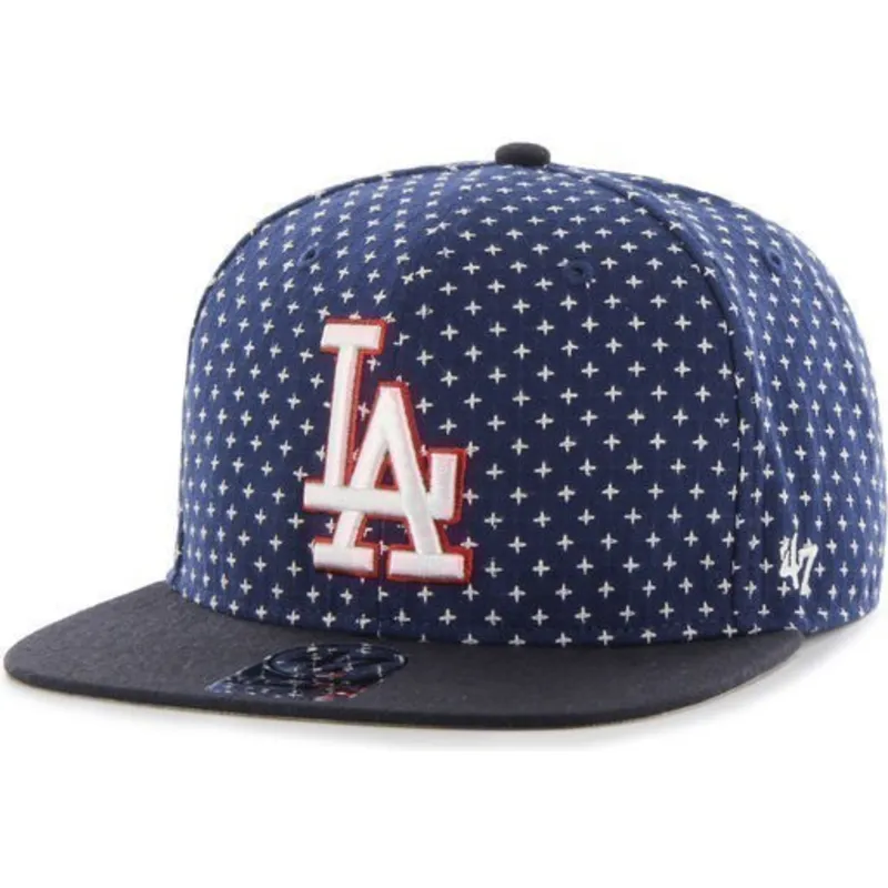 cap-plokscia-navy-blue-snapback-estampado-de-cruces-los-angeles-dodgers-mlb-47-brand