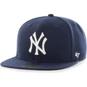 granatowa-plaska-czapka-snapback-gladka-mlb-new-york-yankees-od-47-brand