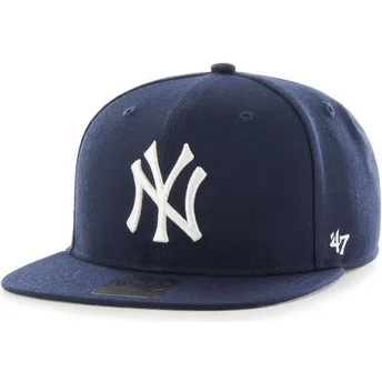 kepure-plokscia-tamsiai-melyna-snapback-new-york-yankees-mlb-47-brand