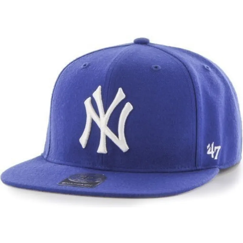 kepure-plokscia-melyna-snapback-new-york-yankees-mlb-47-brand