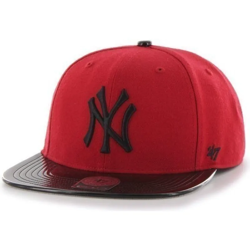 kepure-plokscia-raudona-snapback-brillante-new-york-yankees-mlb-47-brand