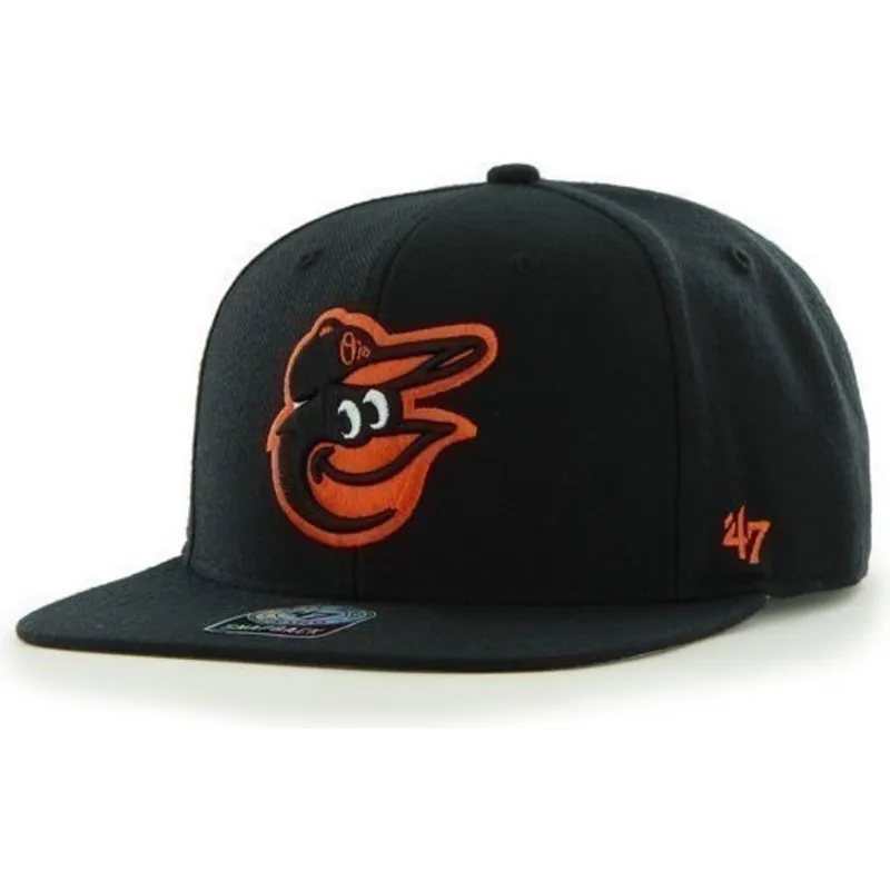 kepure-plokscia-juoda-snapback-lateral-baltimore-orioles-mlb-47-brand