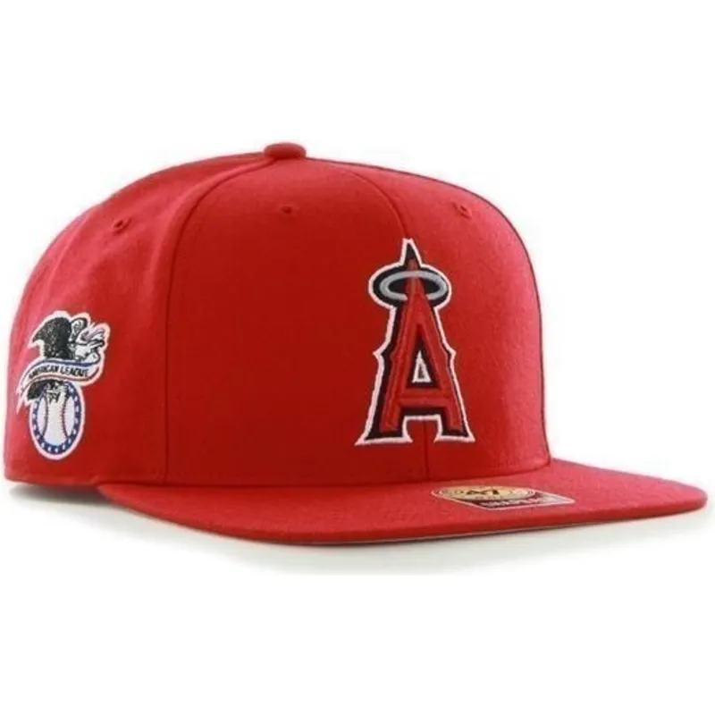kepure-plokscia-raudona-snapback-lateral-los-angeles-angels-mlb-47-brand