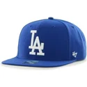niebieska-plaska-czapka-snapback-z-bocznym-logo-mlb-los-angeles-dodgers-od-47-brand
