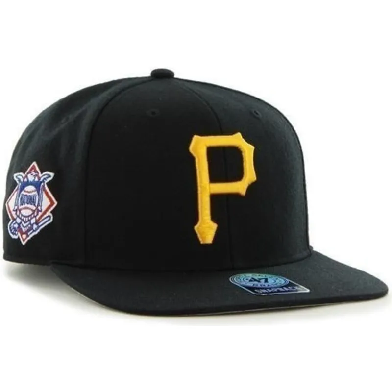 kepure-plokscia-juoda-snapback-lateral-pittsburgh-pirates-mlb-47-brand