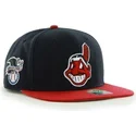 kepure-plokscia-tamsiai-melyna-snapback-antiguo-cleveland-indians-mlb-47-brand