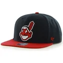 kepure-plokscia-tamsiai-melyna-snapback-antiguo-cleveland-indians-mlb-47-brand