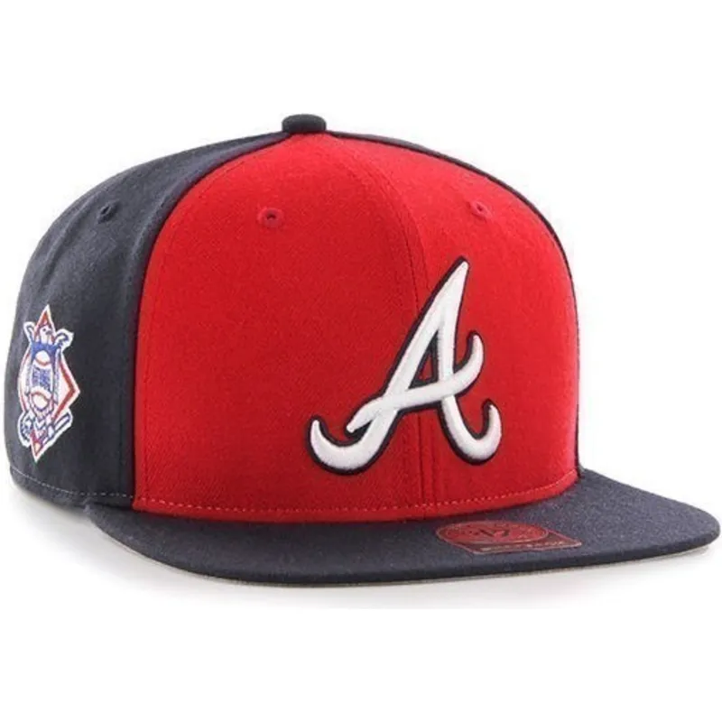 kepure-plokscia-tamsiai-melyna-snapback-lateral-atlanta-braves-mlb-47-brand