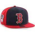 47-brand-flat-brim-side-logo-mlb-boston-red-sox-smooth-red-snapback-cap