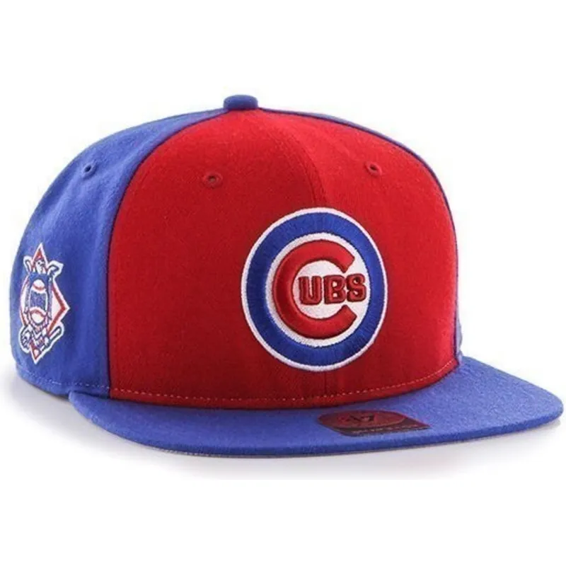 kepure-plokscia-melyna-snapback-lateral-chicago-cubs-mlb-47-brand