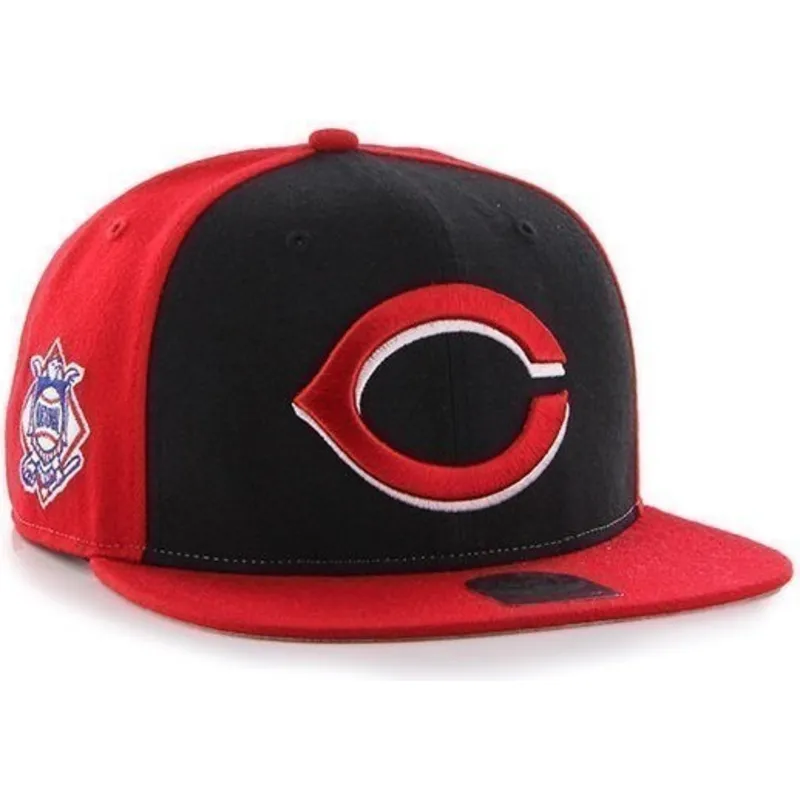kepure-plokscia-raudona-snapback-lateral-cincinnati-reds-mlb-47-brand