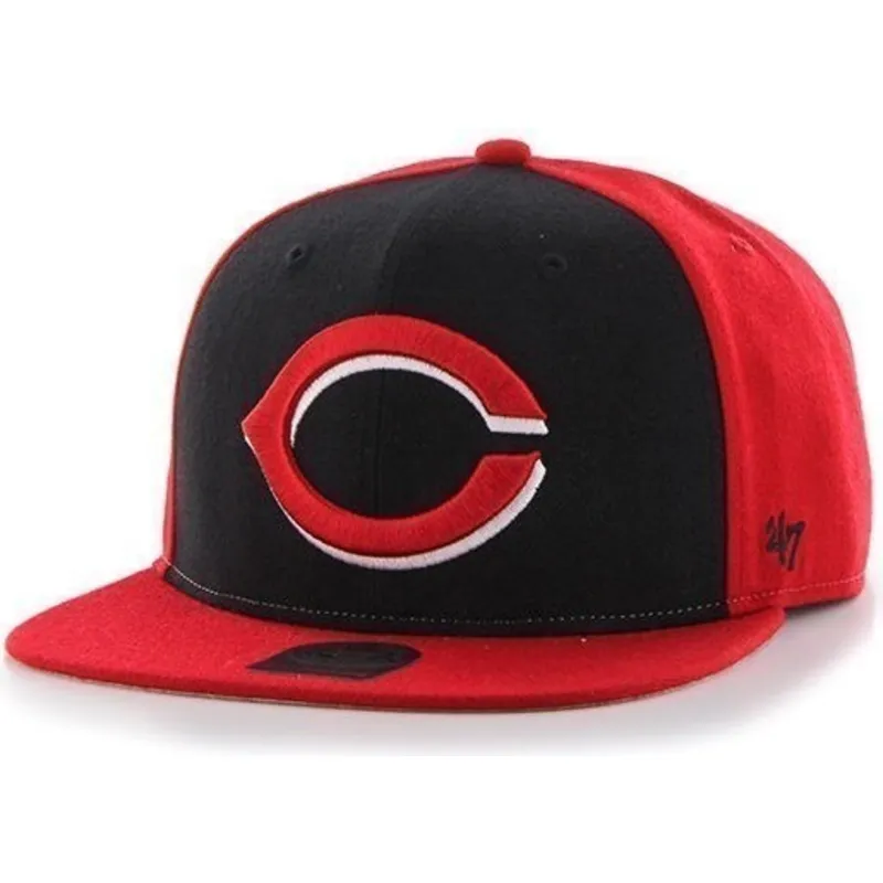 kepure-plokscia-raudona-snapback-lateral-cincinnati-reds-mlb-47-brand