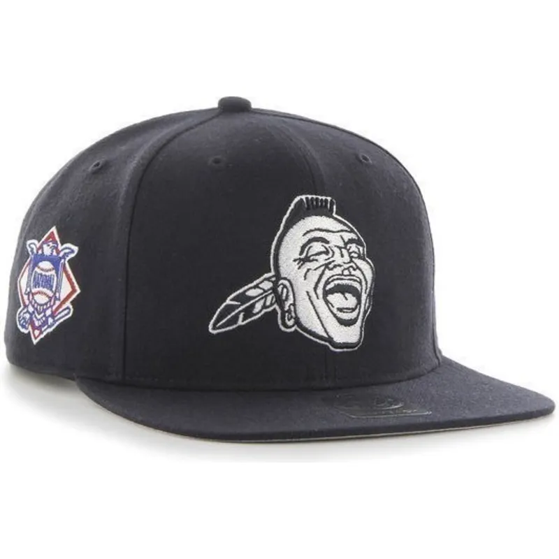 kepure-plokscia-tamsiai-melyna-snapback-lateral-atlanta-braves-mlb-47-brand