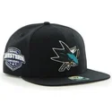 kepure-plokscia-juoda-snapback-san-jose-sharks-nhl-47-brand