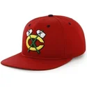 kepure-plokscia-raudona-snapback-chicago-blackhawks-nhl-47-brand
