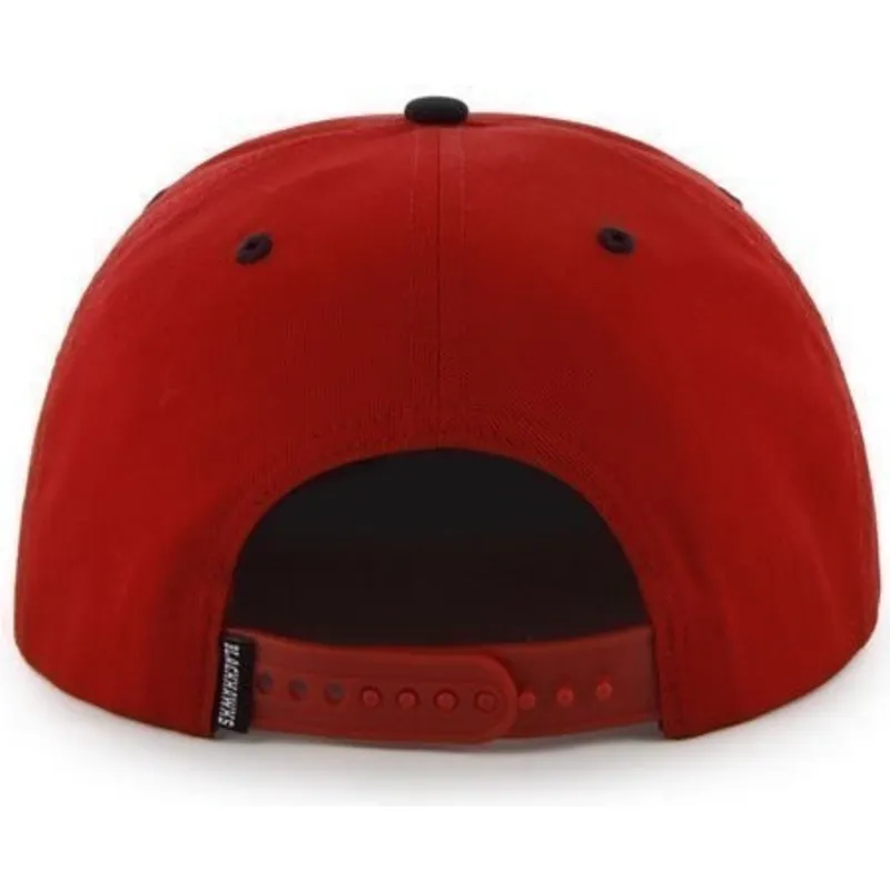 kepure-plokscia-raudona-snapback-chicago-blackhawks-nhl-47-brand
