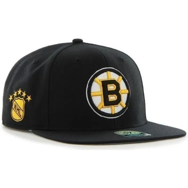kepure-plokscia-juoda-snapback-boston-bruins-nhl-47-brand