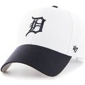 47-brand-curved-brim-mlb-detroit-tigers-white-cap-with-navy-blue-visor