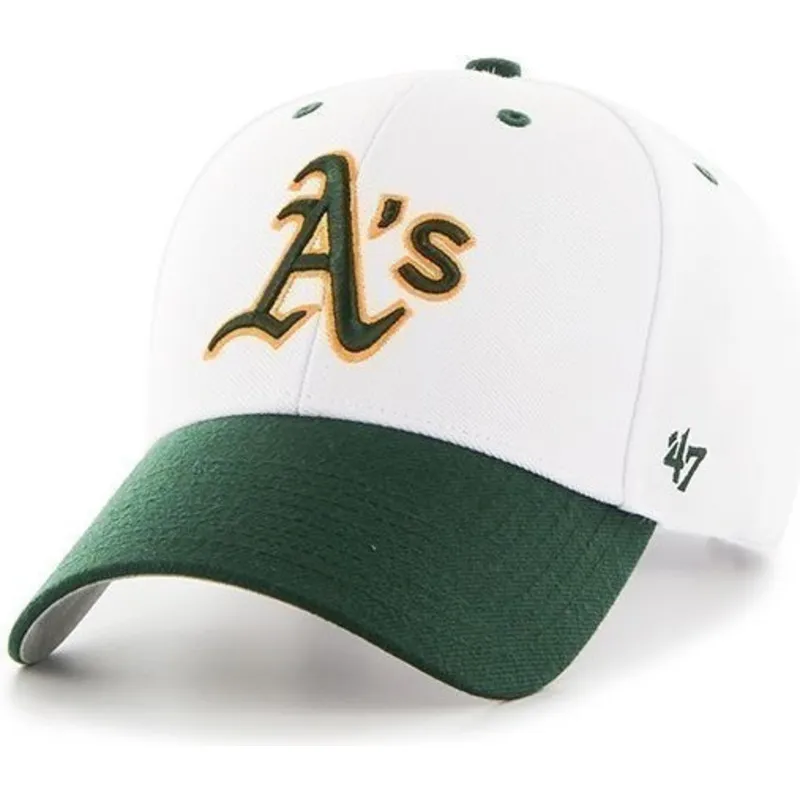 kepure-islenkta-balta-reguliuojamas-oakland-athletics-mlb-47-brand
