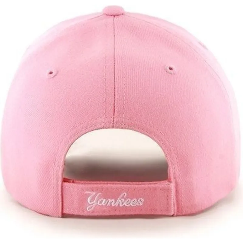 cap-islenkta-pink-adjustable-strap-lisa-new-york-yankees-mlb-47-brand