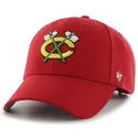 kepure-islenkta-raudona-reguliuojamas-chicago-blackhawks-nhl-47-brand