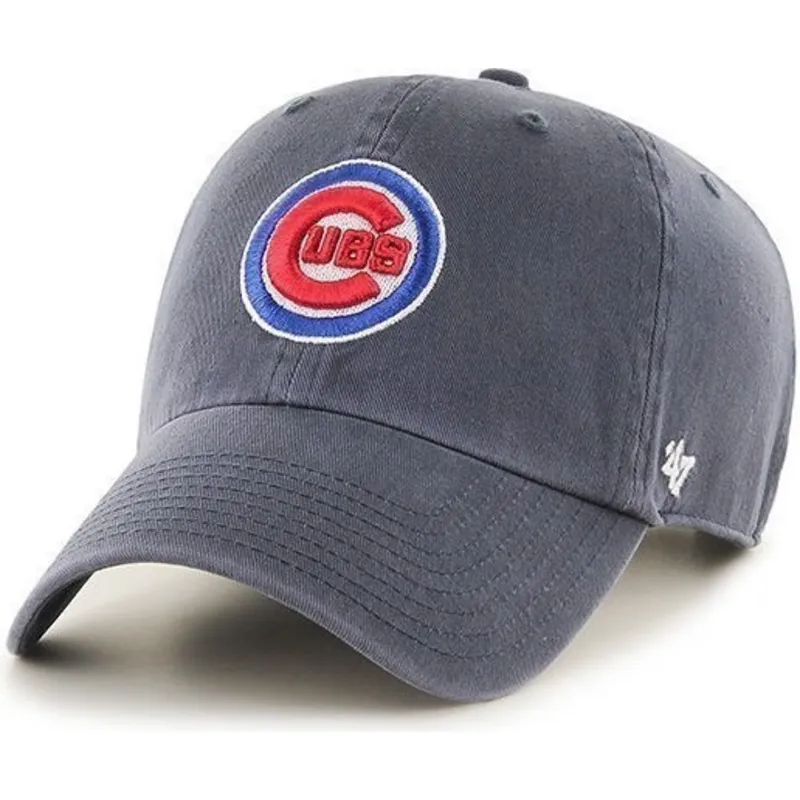 cap-islenkta-navy-blue-adjustable-strap-frontal-chicago-cubs-mlb-47-brand