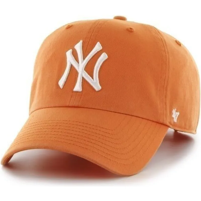 kepure-islenkta-oranzine-reguliuojamas-new-york-yankees-mlb-47-brand