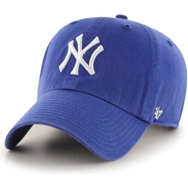 kepure-islenkta-melyna-reguliuojamas-new-york-yankees-mlb-47-brand
