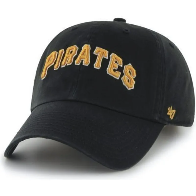 kepure-islenkta-juoda-reguliuojamas-nombre-pittsburgh-pirates-mlb-47-brand