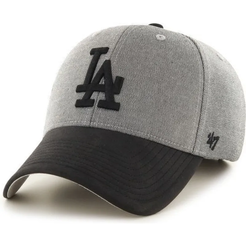cap-islenkta-gray-adjustable-strap-negro-los-angeles-dodgers-mlb-47-brand