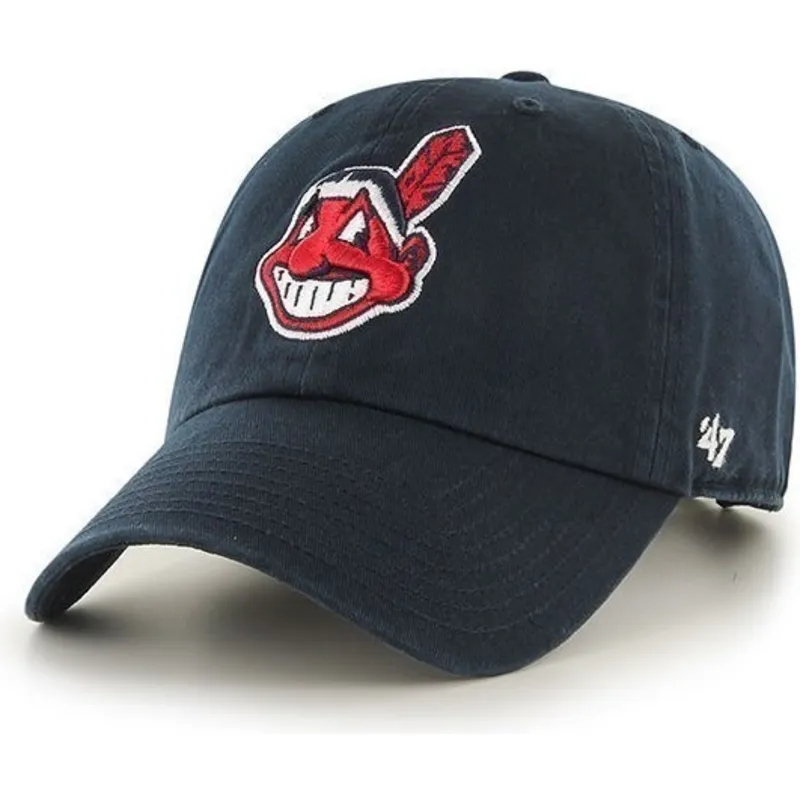 kepure-islenkta-tamsiai-melyna-reguliuojamas-cleveland-indians-mlb-47-brand