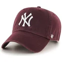 czapka-z-daszkiem-bordowa-new-york-yankees-mlb-clean-up-od-47-brand