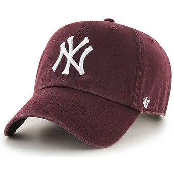 czapka-z-daszkiem-bordowa-new-york-yankees-mlb-clean-up-od-47-brand