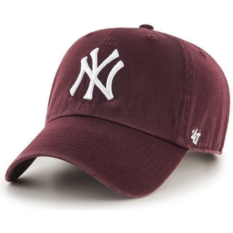 czapka-z-daszkiem-bordowa-new-york-yankees-mlb-clean-up-od-47-brand